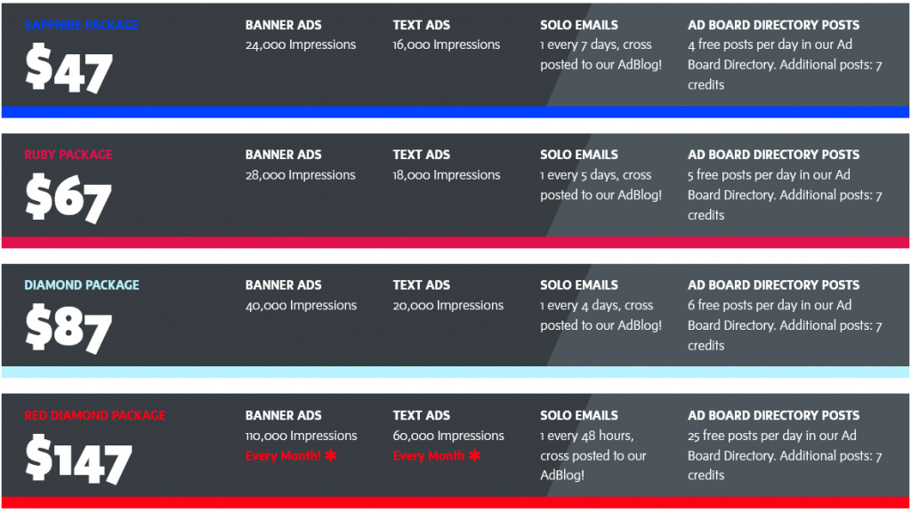 Leased Ad Space advertising packages 2nd part