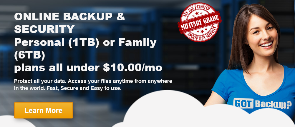 Online backup, security and storage
